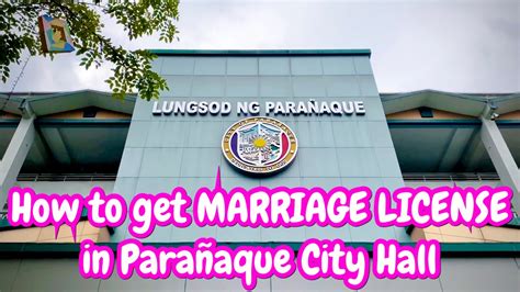 paranaque city hall marriage license.